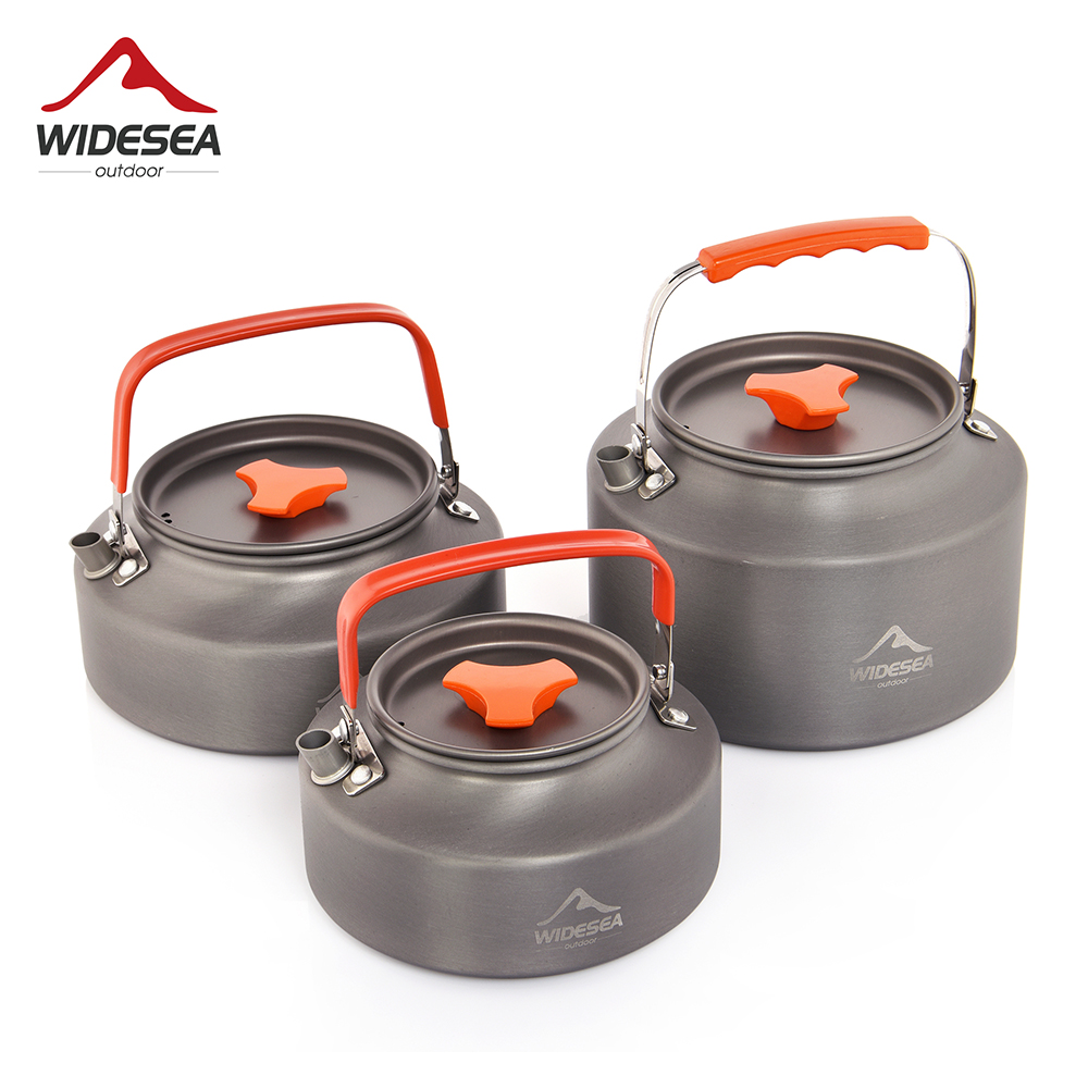 Camping Cooking Pot Set - Widesea 1.1L 2L1.5L Camping กาต้มน้ํากาแฟกลางแจ้งกาต้มน้ําบนโต๊ะอาหารชุดปิกนิกอุปกรณ์เครื่องครัวการท่องเที่ยวเครื่องครัว