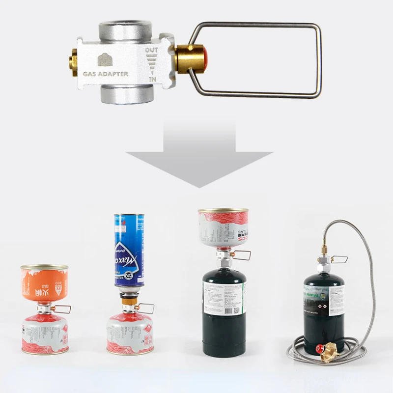 Cooking On Camping Stove - อะแดปเตอร์เติมแก๊สถังเตาตั้งแคมป์กลางแจ้ง mapp/isobutane/butane อะแดปเตอร์เติมแก๊สสเปรย์