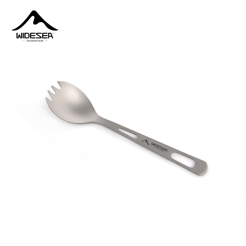 Camping Cooking And Eating Set - ชุดอุปกรณ์ทำอาหารสำหรับแคมป์ปิ้ง Widesea ช้อนส้อมไทเทเนียม อุปกรณ์บนโต๊ะอาหารสำหรับเดินทาง ช้อนส้อมกลางแจ้ง อุปกรณ์ครัว