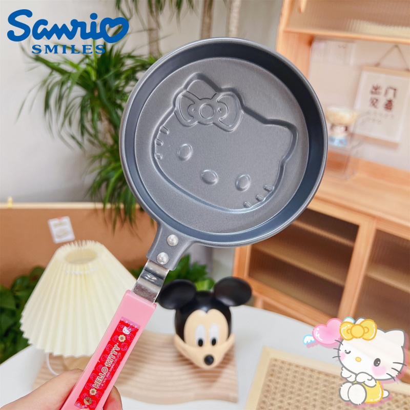 Japan Camping Cooking - กระทะลายการ์ตูนเฮลโลคิตตี้น่ารัก สำหรับทำมัฟฟิน อาหารเช้า ทำอาหารนอกบ้าน แบบไม่ติดกระทะ