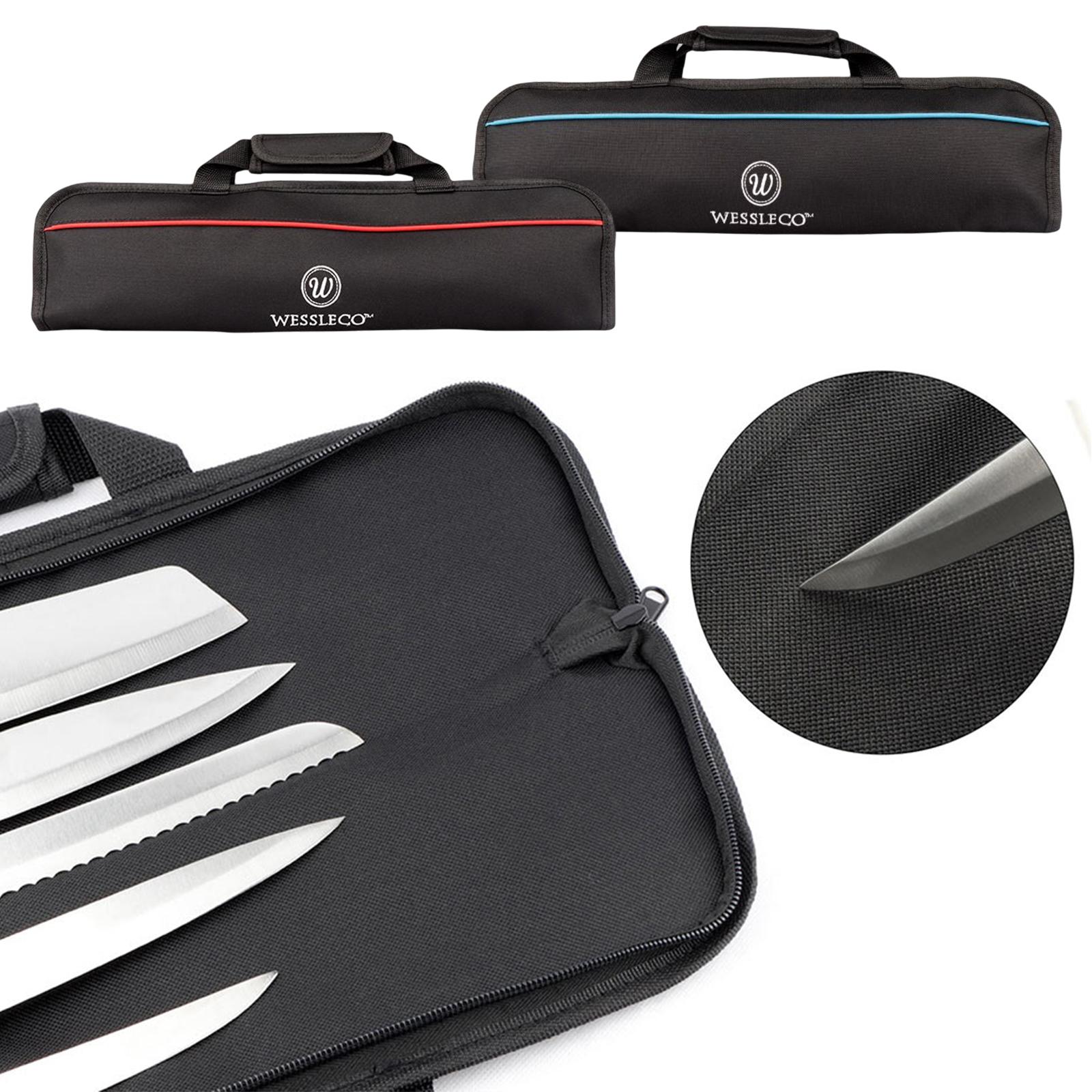 Camping Cooking Utensil Roll - กระเป๋าเก็บมีดเชฟ กระเป๋าอ็อกซ์ฟอร์ดแบบม้วนได้ 5 ช่องใส่เครื่องครัว สำหรับทำอาหารและตั้งแคมป์