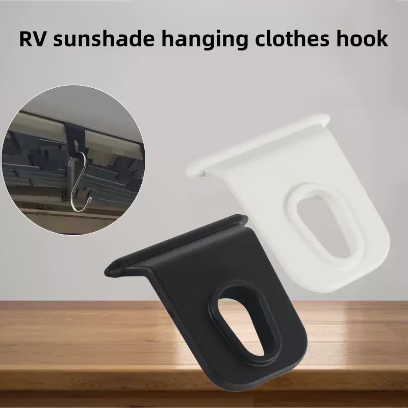 Camping Cooking Hanger - 10Pcs กันสาดตะขอทนทาน Universal สีขาวเสื้อผ้า Hook Racks