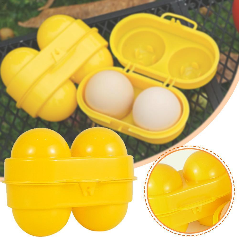 Camping Cooking Box - กล่องเก็บไข่แบบ2ช่องกล่องใส่ไข่พลาสติกแบบพกพาสำหรับใส่ไข่สำหรับปิคนิคตั้งค่ายกลางแจ้งเคสชั้นวางของในครัว202 S5G3