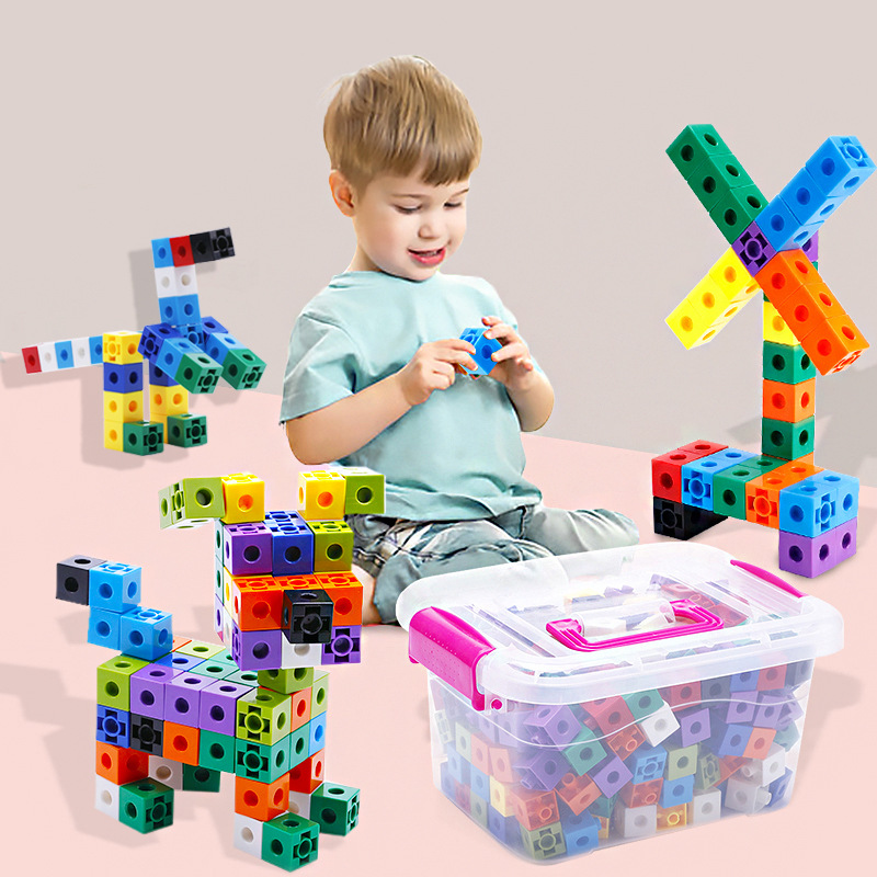 Fire Starter Cube - ชุดลูกบาศก์เชื่อมต่อสำหรับคณิตศาสตร์ 100 ชิ้น ของเล่นเสริมพัฒนาการทางคณิตศาสตร์และลูกบาศก์สำหรับเด็กอายุ 5 ปีขึ้นไป