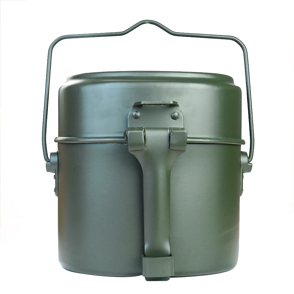 Camping Cooking Box - ชุดกล่องอาหารกลางวันแบบพกพา หม้อและชามโลหะผสม น้ำหนักเบา ทนทาน สำหรับตั้งแคมป์ ทำอาหารกลางแจ้ง