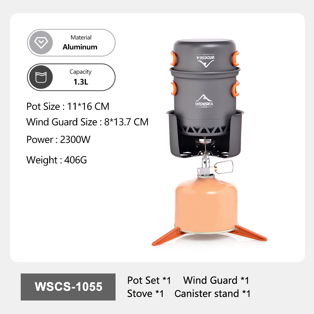 ชุดเตาแคมป์ปิ้งพกพา Widesea พร - Camping Cooking One Pot บทวิจารณ์และราคา