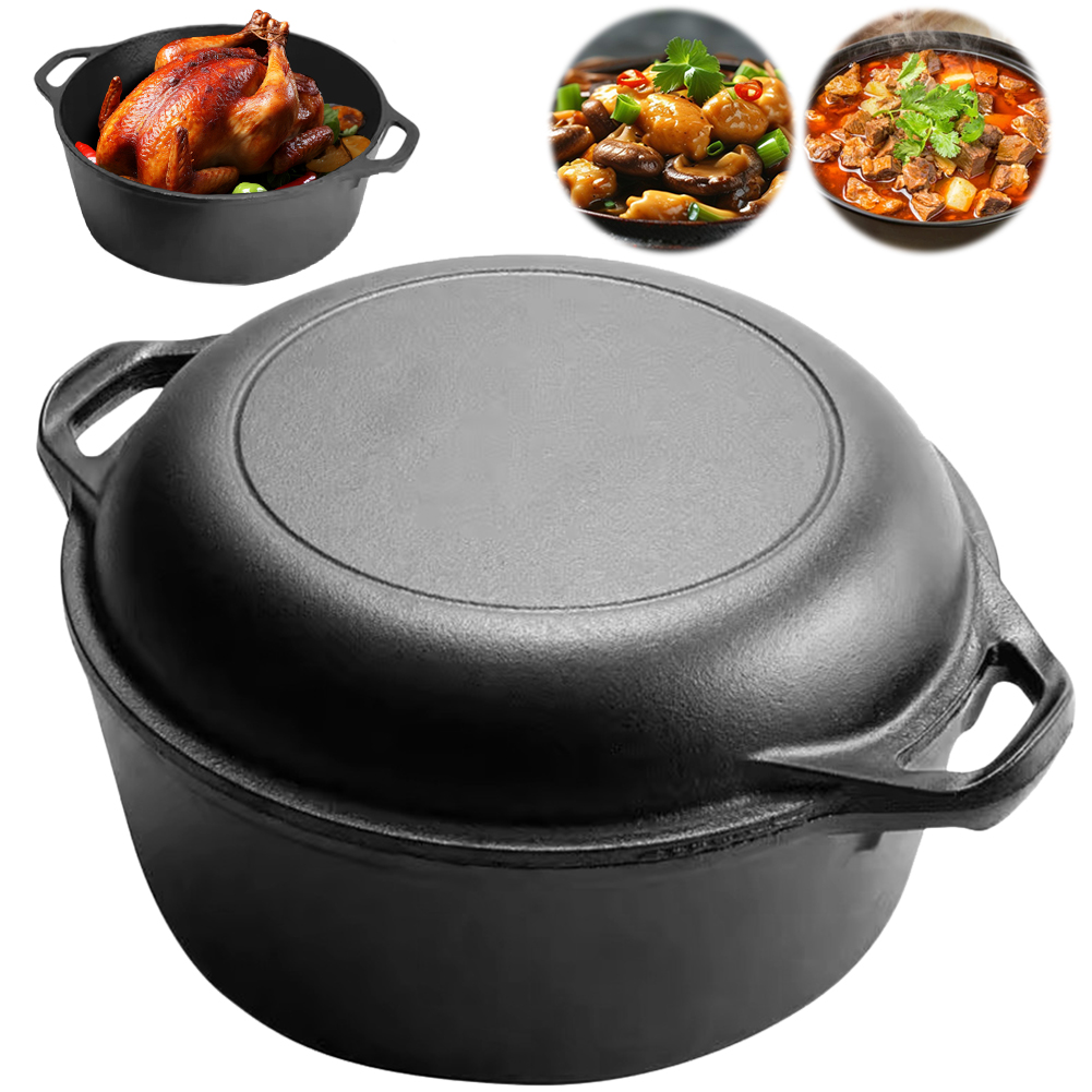 หม้อเหล็กหล่อ 2 in 1 พร้อมหูจั - Camp Dutch Oven Cast บทวิจารณ์และราคา