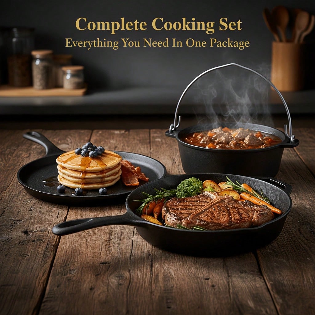ชุดหม้อและกระทะเหล็กหล่อ PACIL - Camp Dutch Oven Cast บทวิจารณ์และราคา