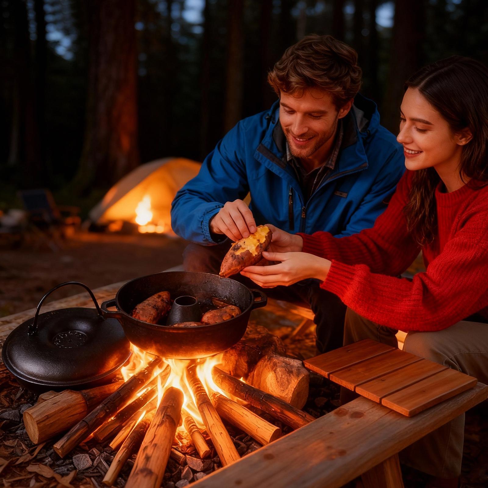 หม้อเหล็กหล่อสำหรับทำอาหาร ทนท - Camp Dutch Oven Cast บทวิจารณ์และราคา