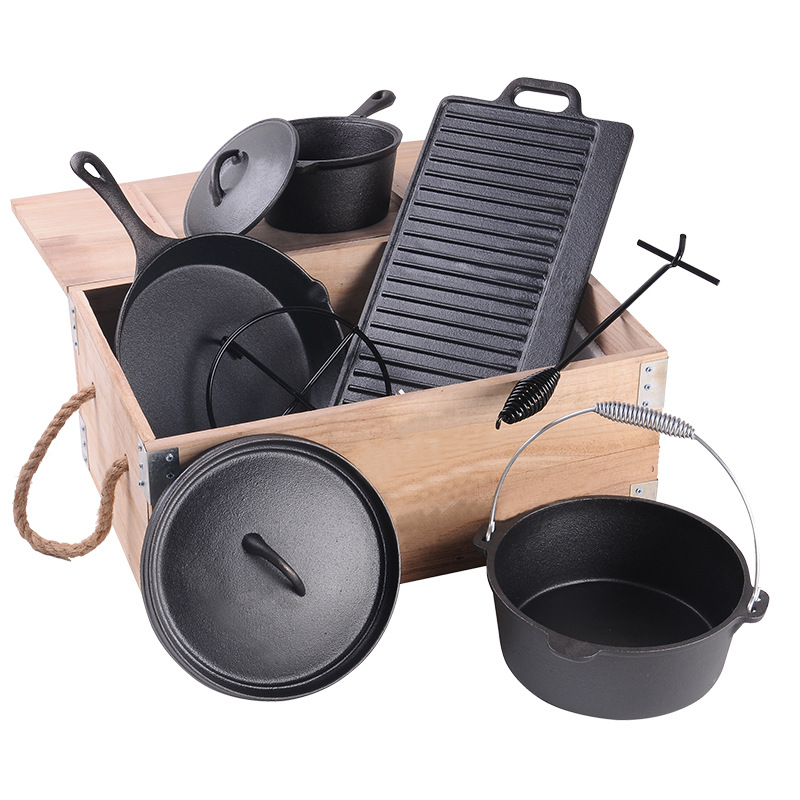 ชุดหม้อเหล็กหล่อเคลือบสำเร็จรู - Camp Dutch Oven Cast บทวิจารณ์และราคา