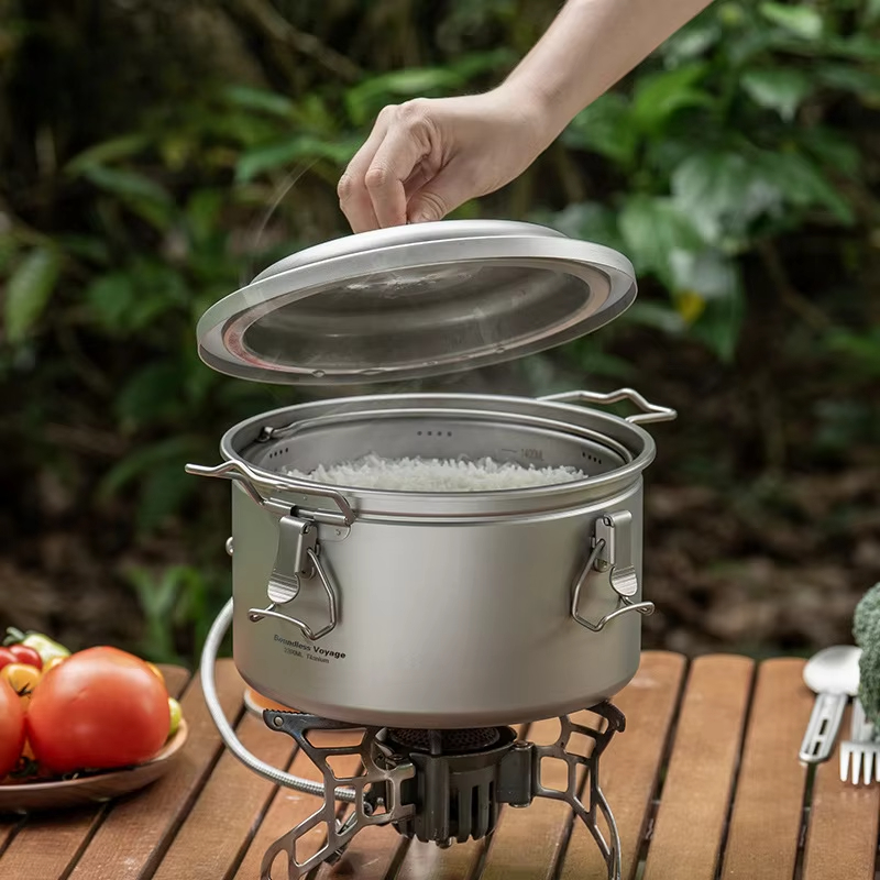 หม้อหุงข้าวสำหรับตั้งแคมป์กลาง - Camping Cooking Pot Large บทวิจารณ์และราคา
