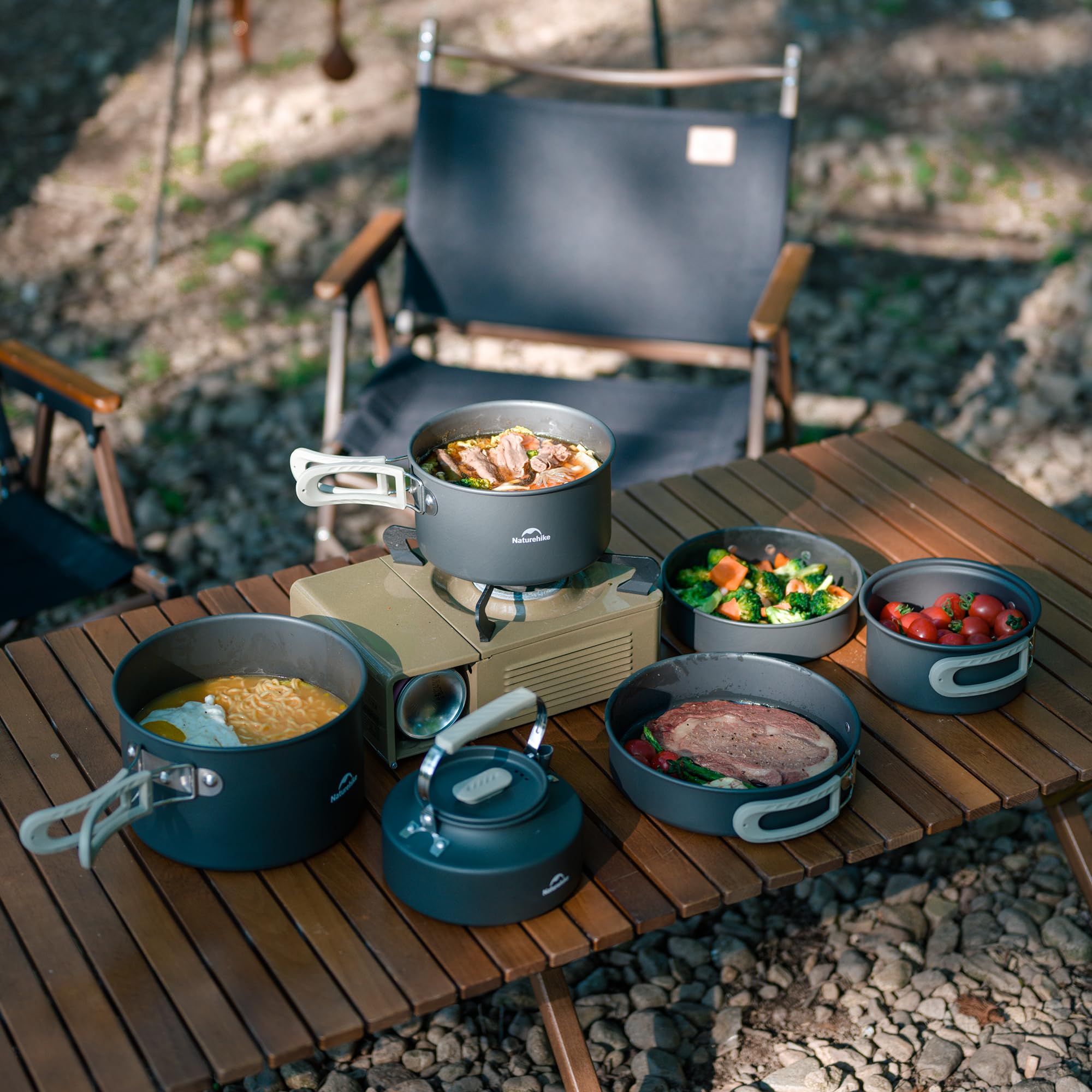 เนเจอร์ไฮค์หม้อซุปแคมป์ปิ้งพร้ - Camping Cooking Pot Large บทวิจารณ์และราคา