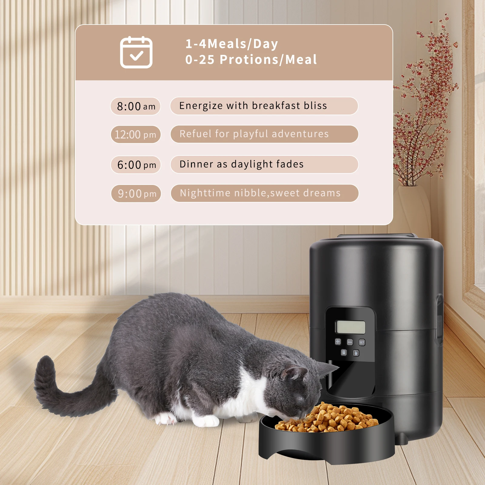 เครื่องให้อาหารสัตว์เลี้ยงอัตโ - Camping Cooking Food บทวิจารณ์และราคา