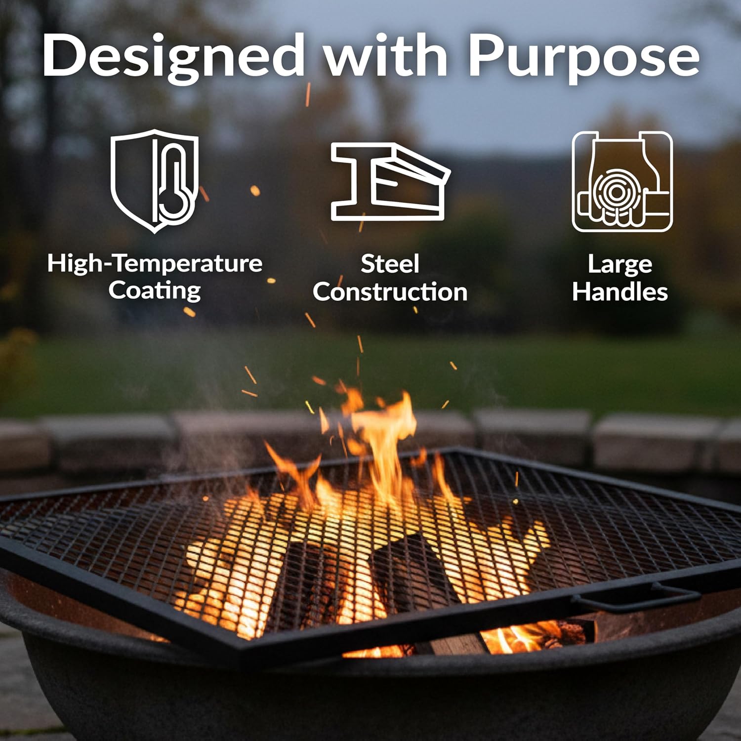 ตะแกรงย่างเหล็กสำหรับเตาไฟกลาง - Camping Cooking Bbq บทวิจารณ์และราคา