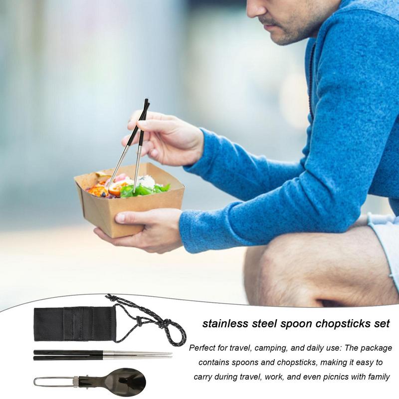 ช้อนตะเกียบพับได้ Travel Campi - Camping Cooking And Eating Set บทวิจารณ์และราคา