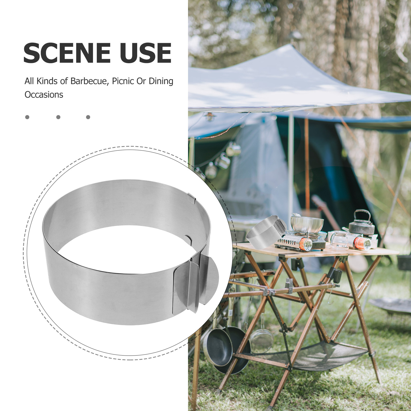 เตาแคมป์ปิ้งแบบปรับได้ ฉากกั้น - Camping Cooking Wind Blocker บทวิจารณ์และราคา