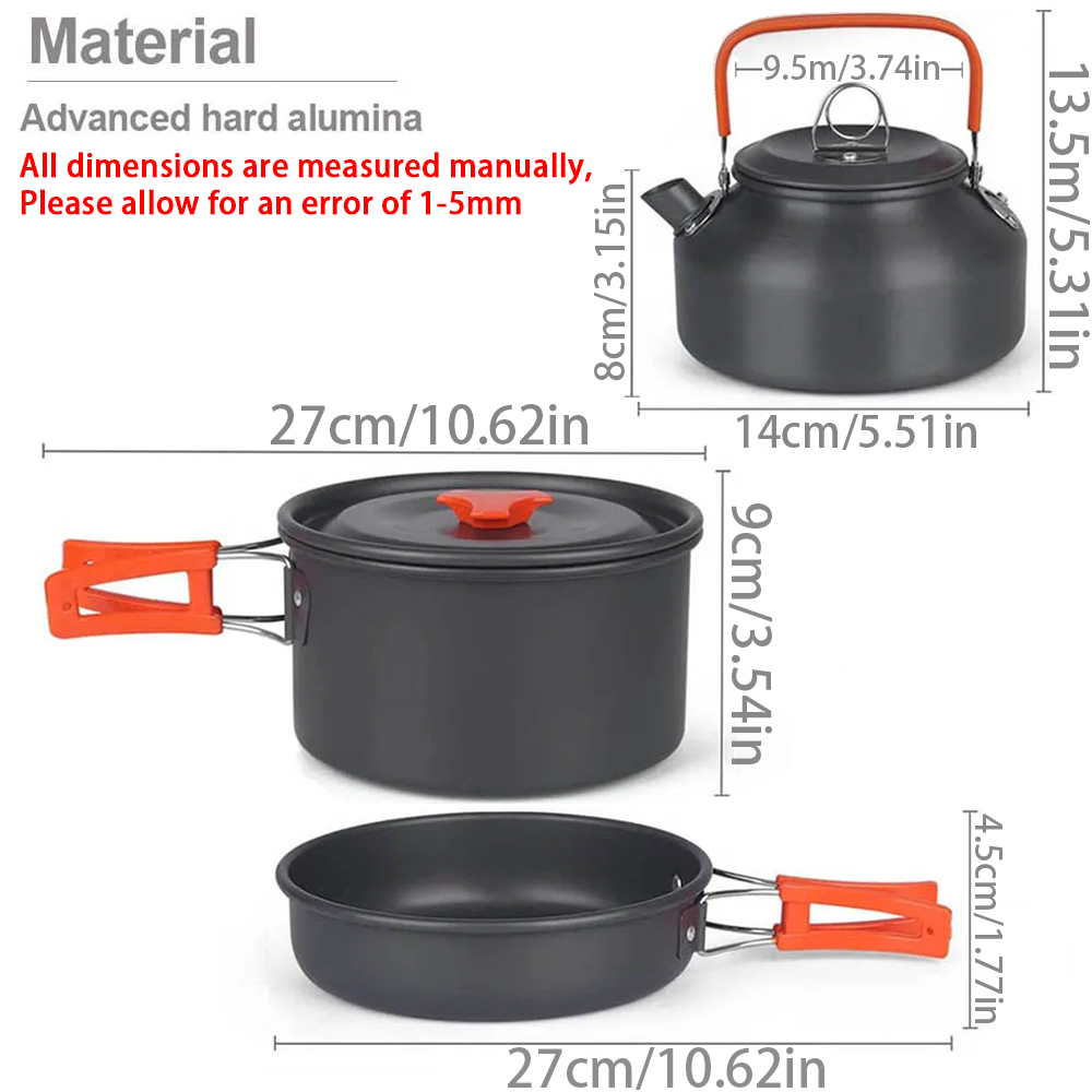 1 ชิ้น/1 เซ็ตชุดเครื่องครัวตั้ - Camping Cooking Pot Set บทวิจารณ์และราคา