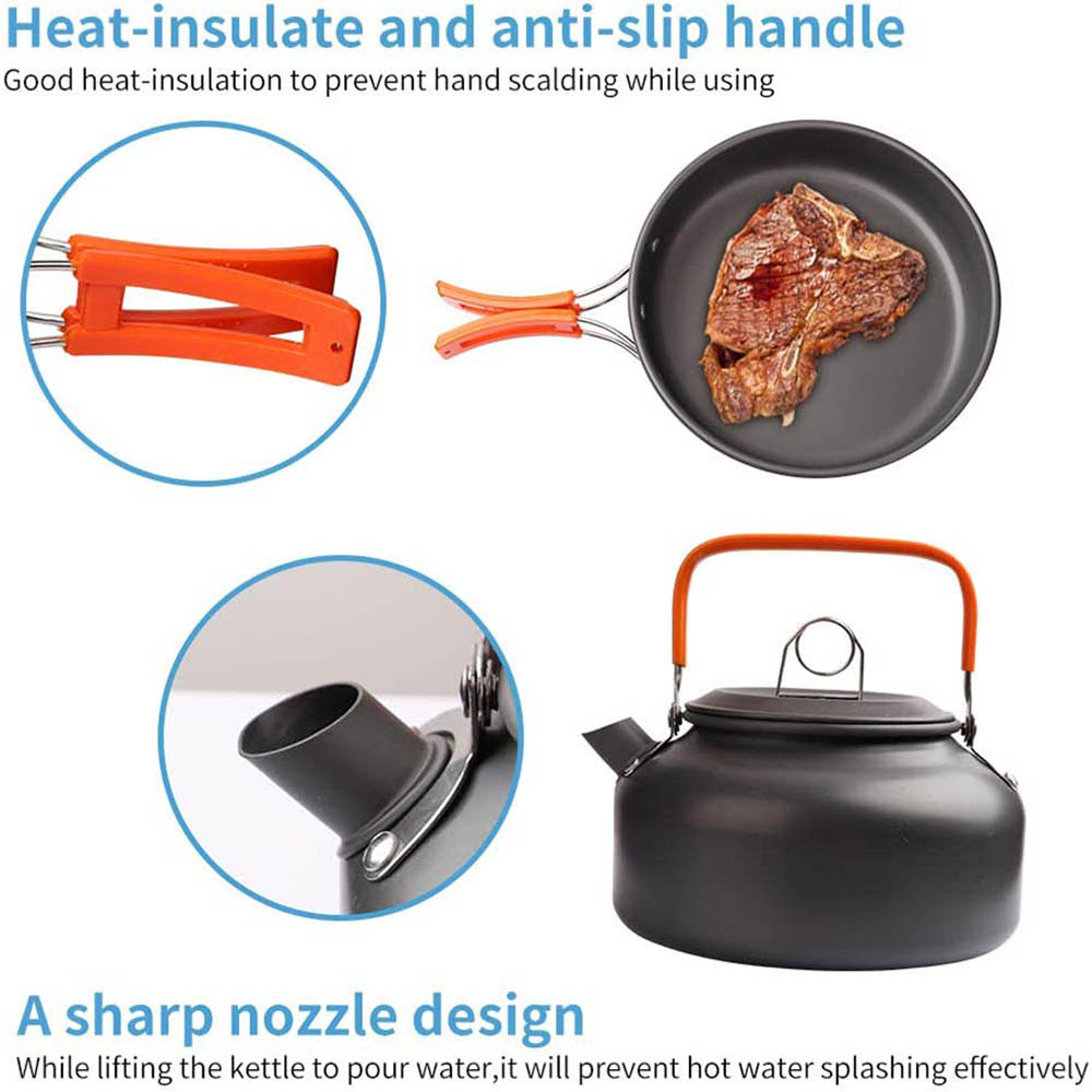 1 ชิ้น/1 เซ็ตชุดเครื่องครัวตั้ - Camping Cooking Pot Set บทวิจารณ์และราคา