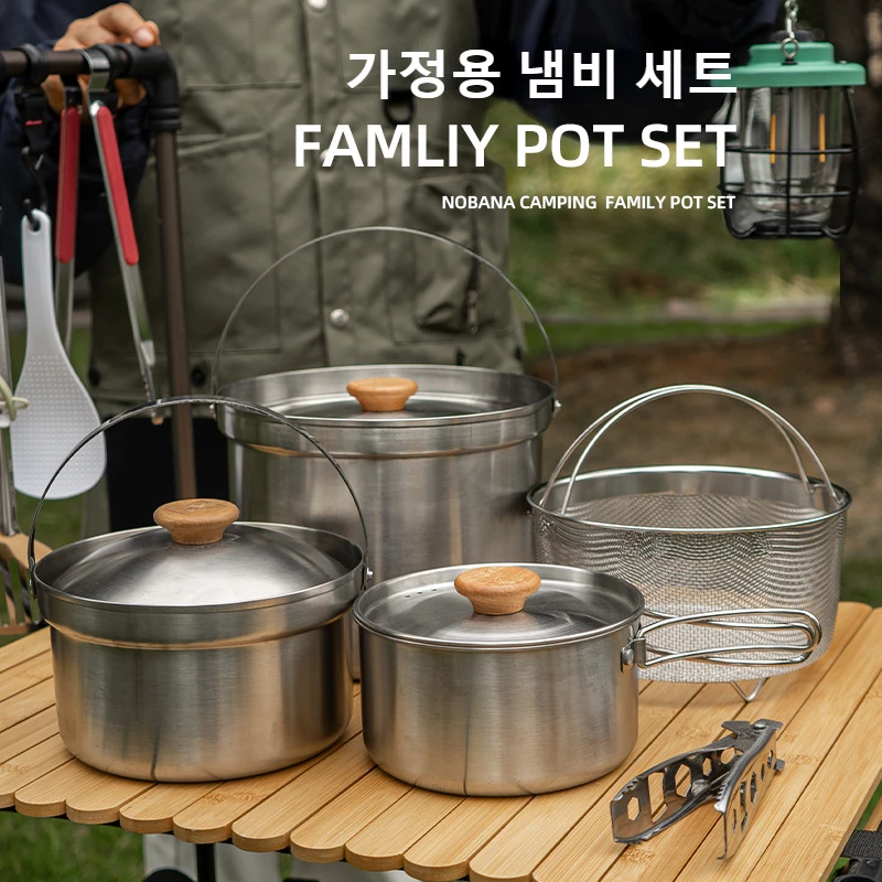 2026 ใหม่ ชุดหม้อสแตนเลสสำหรับ - Camping Cooking Pot Set บทวิจารณ์และราคา