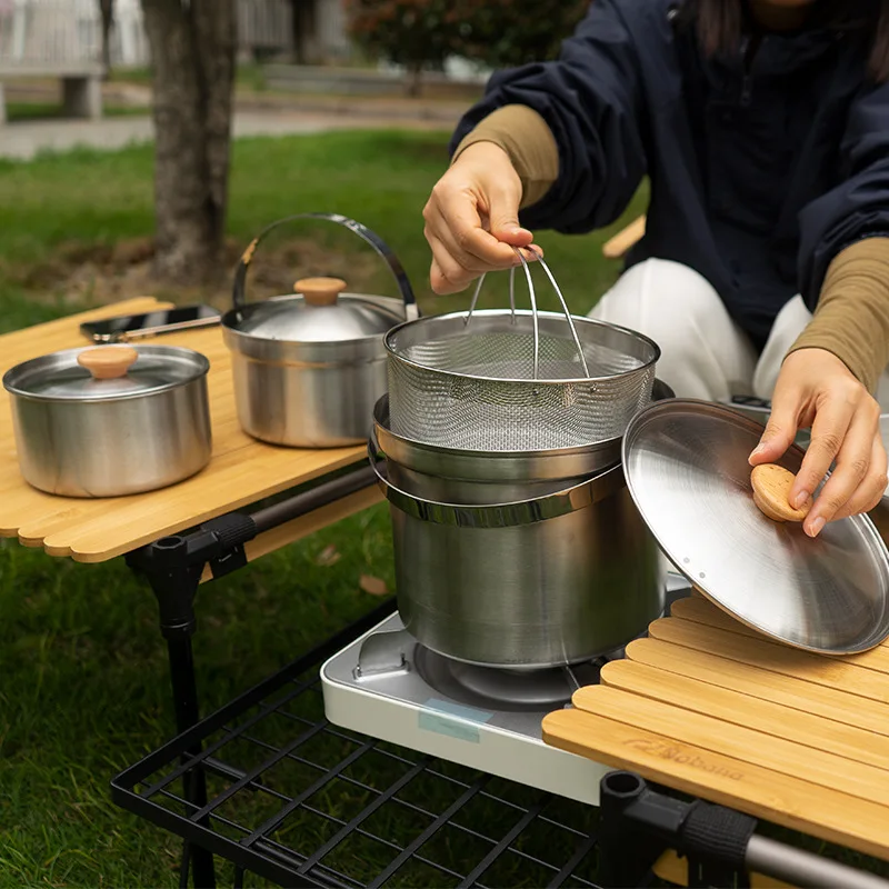 2026 ใหม่ ชุดหม้อสแตนเลสสำหรับ - Camping Cooking Pot Set บทวิจารณ์และราคา