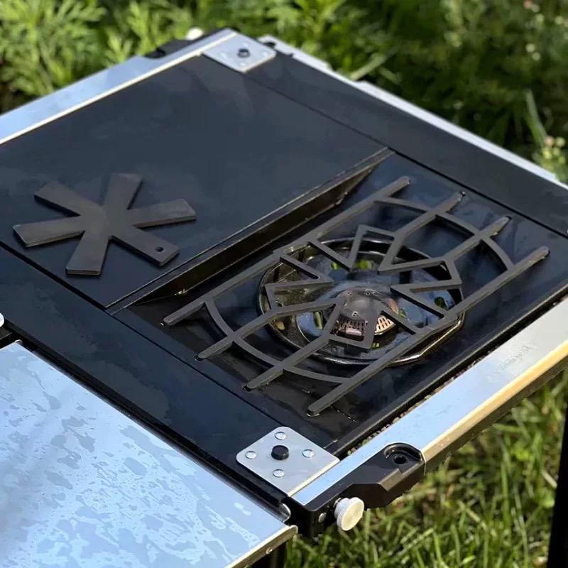 เตาแคมปิ้งกลางแจ้งกรอบเตาWindp - Cooking On Camping Stove บทวิจารณ์และราคา