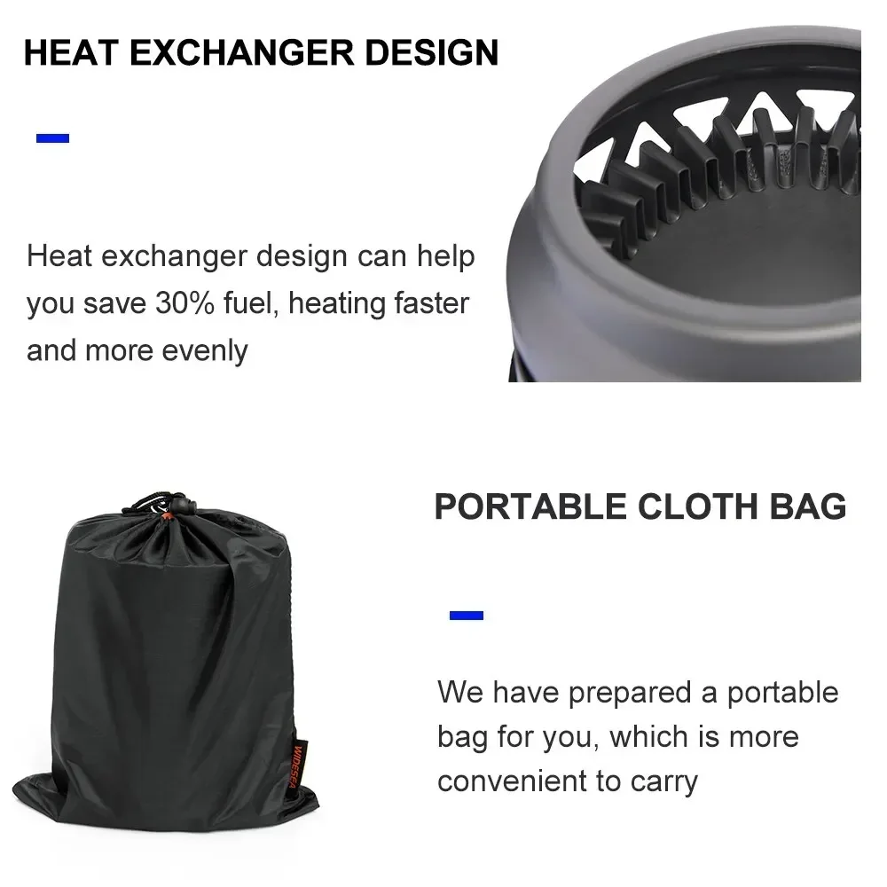 เตาแก๊ส Widesea พร้อมหม้อ ถ้วย - Camping Cooking One Pot บทวิจารณ์และราคา