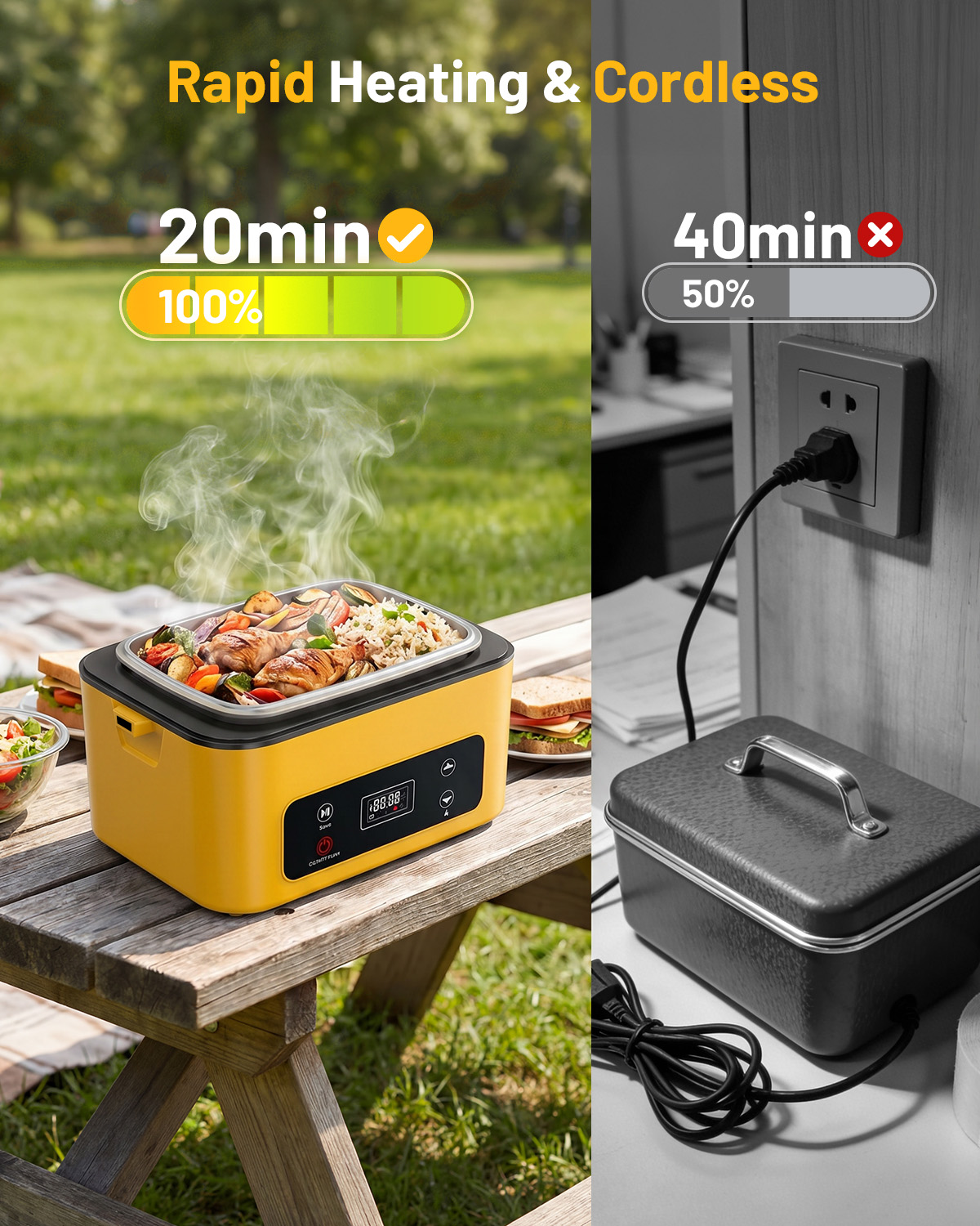 กล่องอาหารอุ่นแบบพกพา TaskStar - Camping Cooking Food บทวิจารณ์และราคา