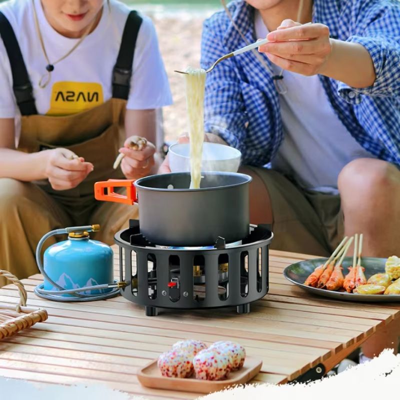 เตาแก๊สพกพาสำหรับตั้งแคมป์ กำล - Cooking On Camping Stove บทวิจารณ์และราคา