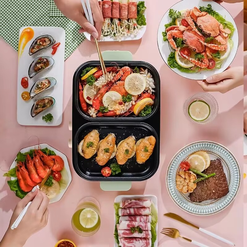 หม้อไฟฟ้าอเนกประสงค์แบบสองในหน - Camping Cooking One Pot บทวิจารณ์และราคา
