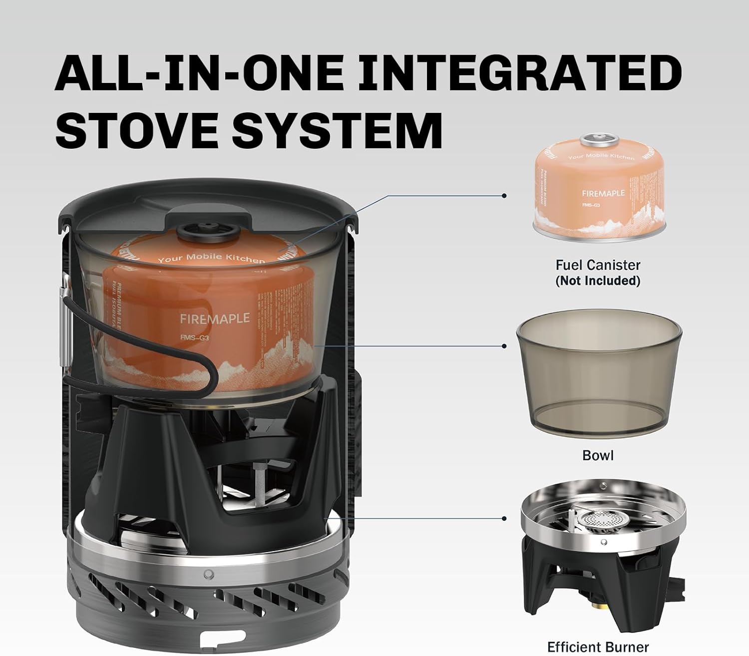 เตาแก๊สเดินป่ากลางแจ้งเมเปิลไฟ - Camping Cooking One Pot บทวิจารณ์และราคา