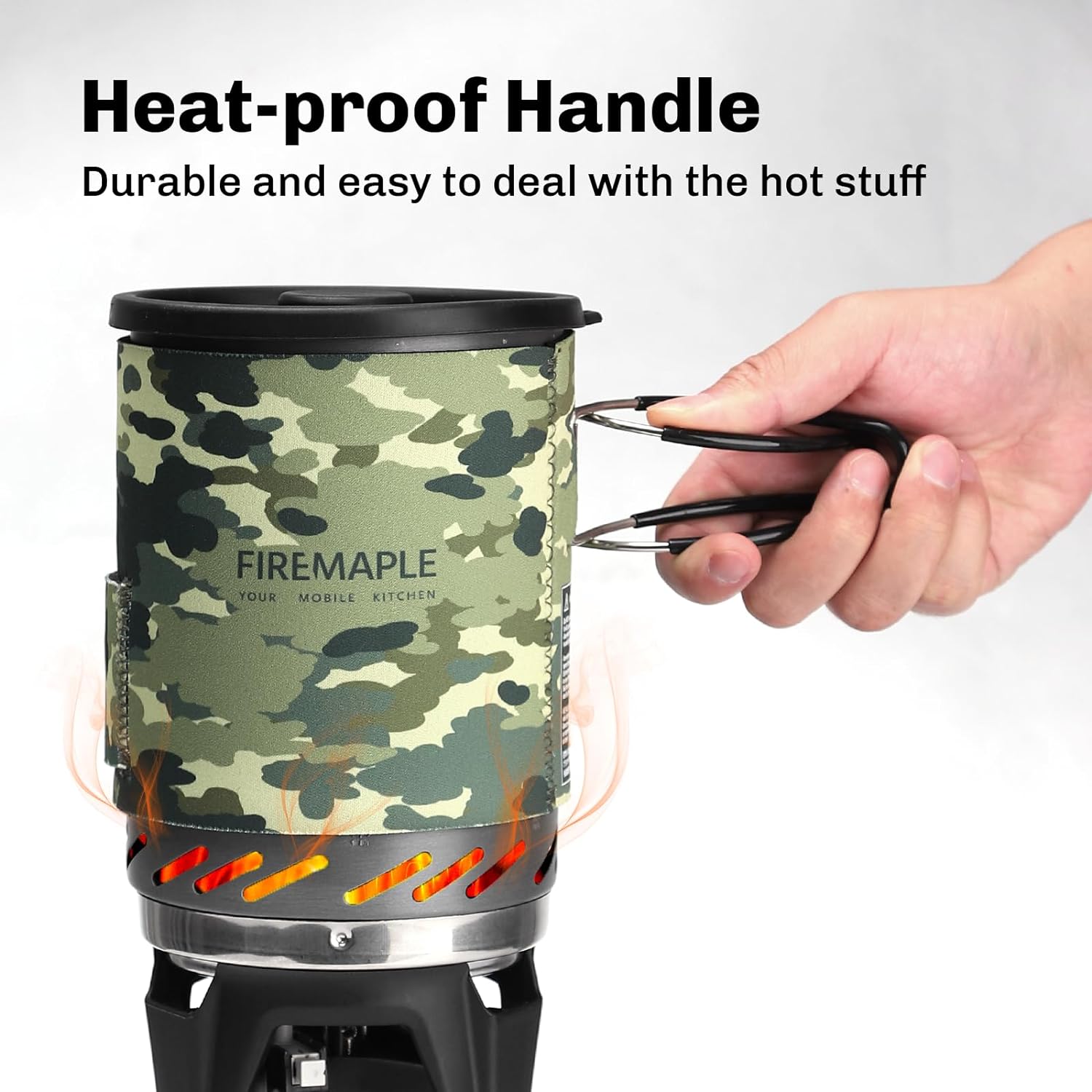 เตาแก๊สเดินป่ากลางแจ้งเมเปิลไฟ - Camping Cooking One Pot บทวิจารณ์และราคา