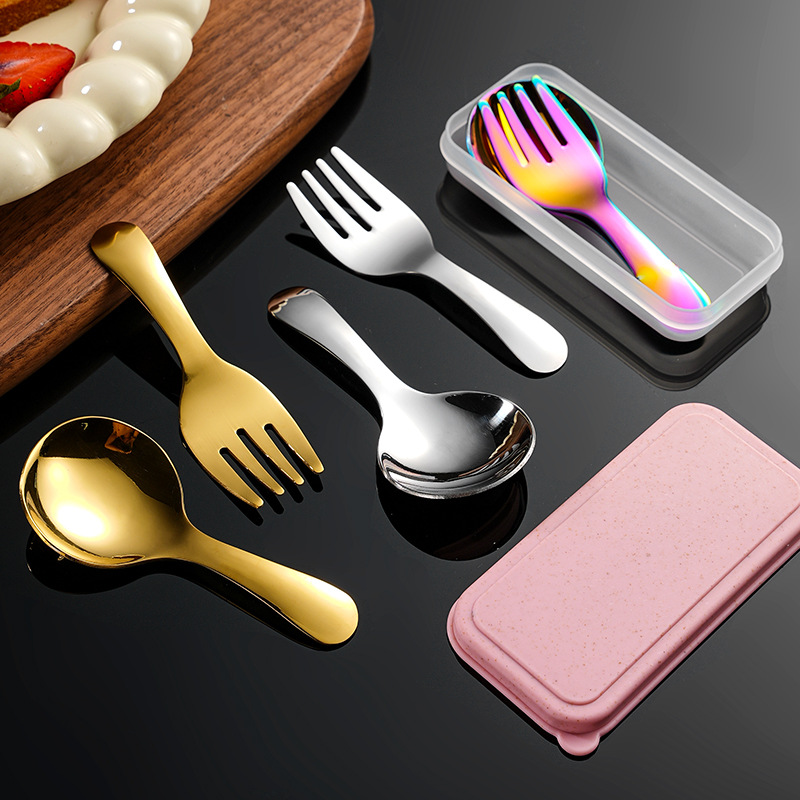 2 ชิ้นช้อนส้อมแบบพกพาชุดมินิสแ - Japan Camping Cooking บทวิจารณ์และราคา