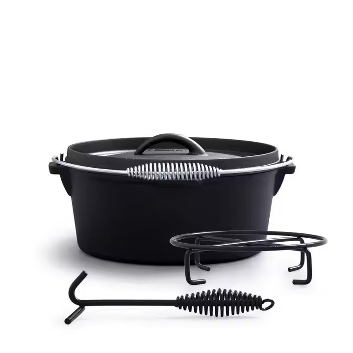 หม้อเหล็กหล่อแบบไม่เคลือบ หนาพ - Camp Dutch Oven Cast บทวิจารณ์และราคา