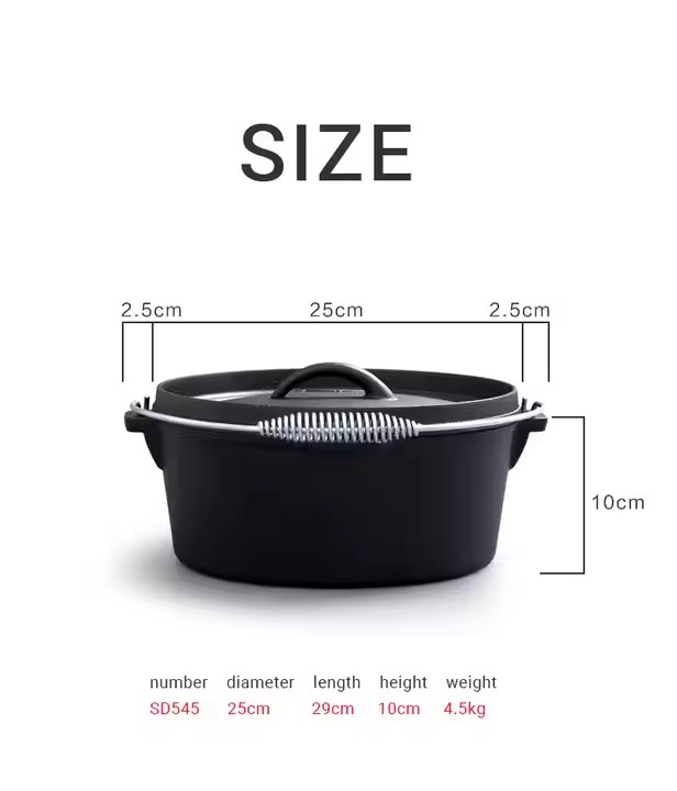 หม้อเหล็กหล่อแบบไม่เคลือบ หนาพ - Camp Dutch Oven Cast บทวิจารณ์และราคา