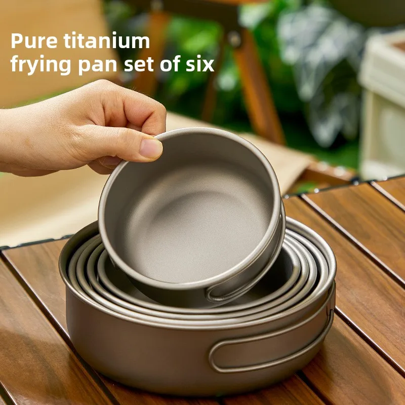 ไทเทเนียมกลางแจ้งชุดหม้อปิคนิค - Camping Cooking Pot Set บทวิจารณ์และราคา