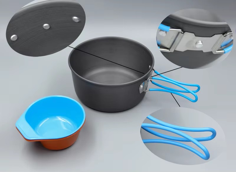 เครื่องครัวตั้งแคมป์แบกเป้หม้อ - Camping Cooking Pot Set บทวิจารณ์และราคา
