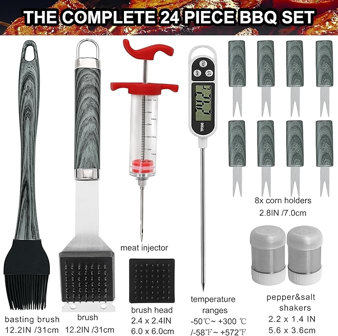 ชุดอุปกรณ์ทำบาร์บีคิวสแตนเลสสต - Meat Thermometer Camp บทวิจารณ์และราคา