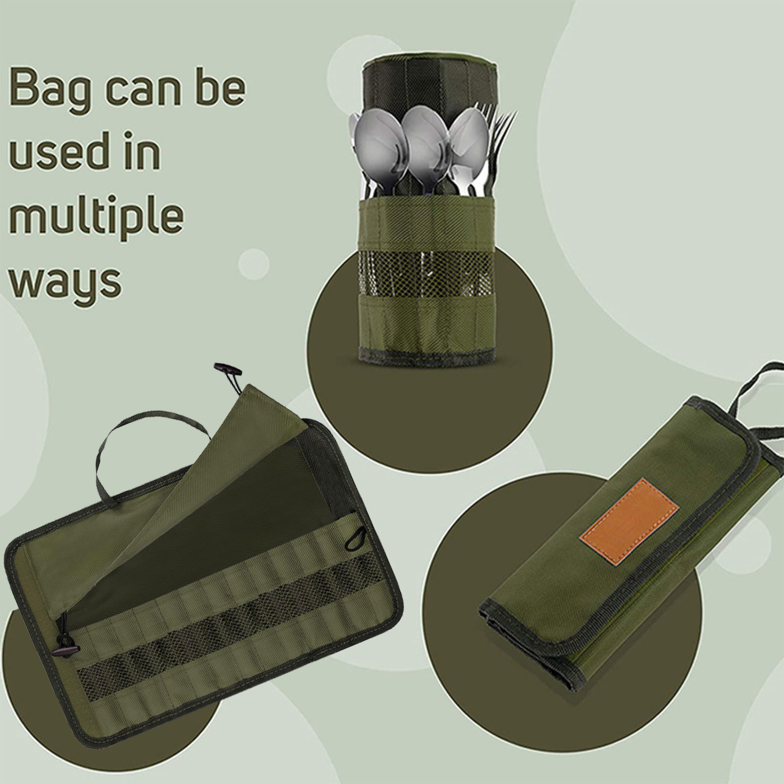 กระเป๋าใส่อุปกรณ์แคมป์ปิ้งแบบพ - Camping Cooking Utensil Roll บทวิจารณ์และราคา