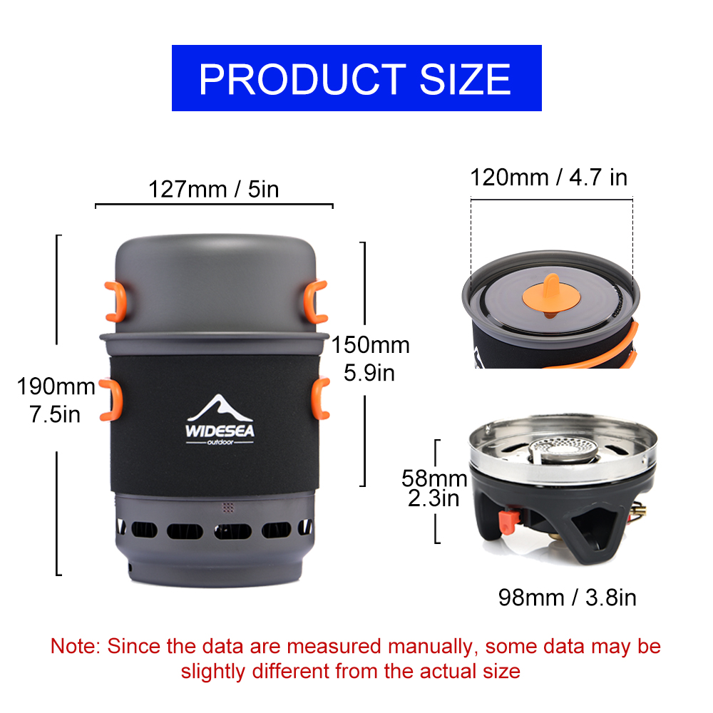 Widesea Camping ระบบทําอาหารพร - Camping Cooking One Pot บทวิจารณ์และราคา