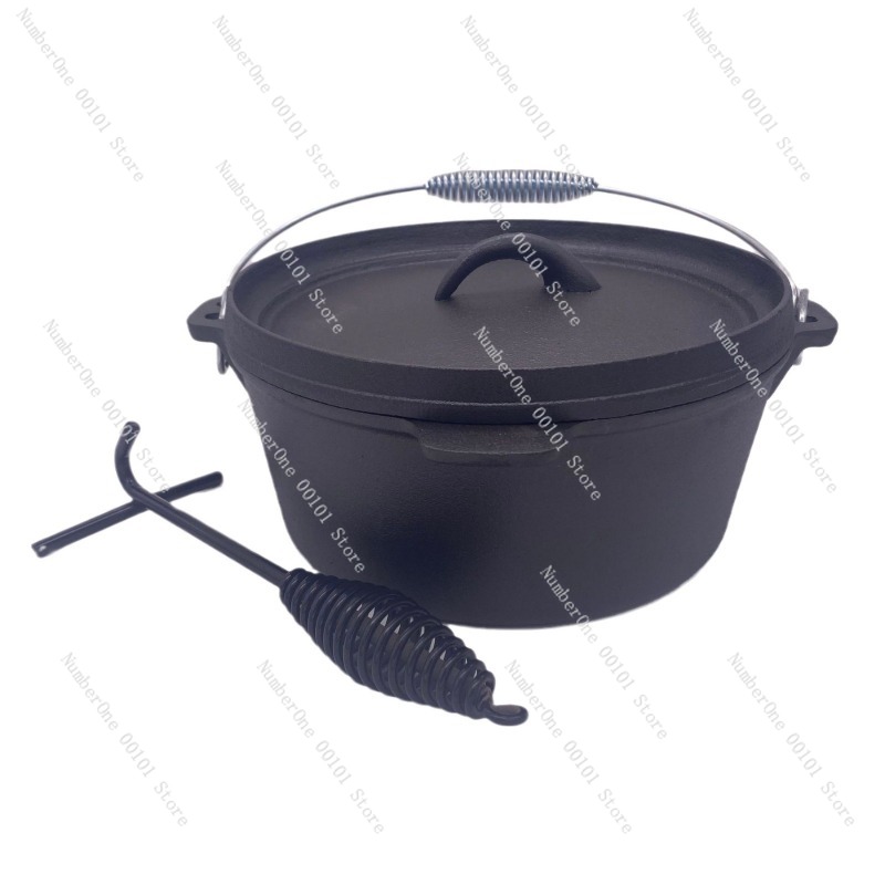 หม้อเหล็กหล่อแบบหนา 25 ซม. สำห - Camp Dutch Oven Cast บทวิจารณ์และราคา