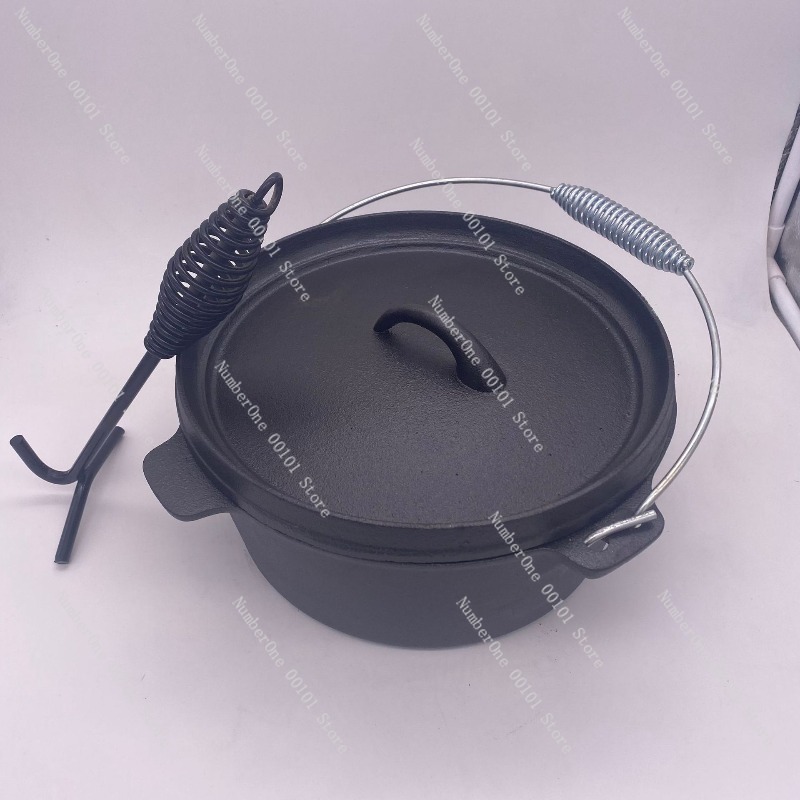 หม้อเหล็กหล่อแบบหนา 25 ซม. สำห - Camp Dutch Oven Cast บทวิจารณ์และราคา